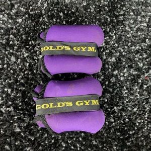 Bundle of 2 Wrap Around 2.6lbs Each Ankle Weights From Gold’s Gym Purple/Black